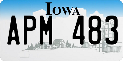 IA license plate APM483