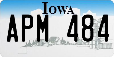IA license plate APM484