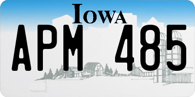 IA license plate APM485