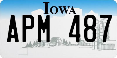 IA license plate APM487