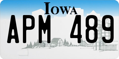 IA license plate APM489