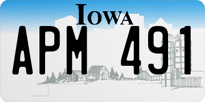 IA license plate APM491