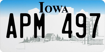 IA license plate APM497