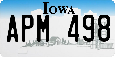 IA license plate APM498