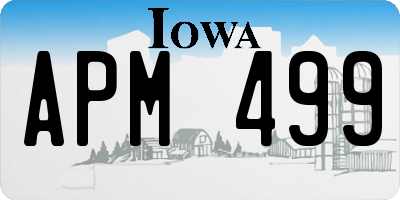 IA license plate APM499