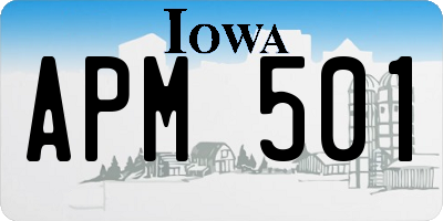 IA license plate APM501