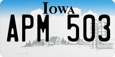 IA license plate APM503