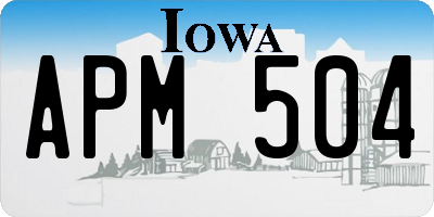 IA license plate APM504