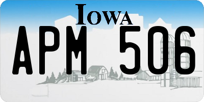 IA license plate APM506