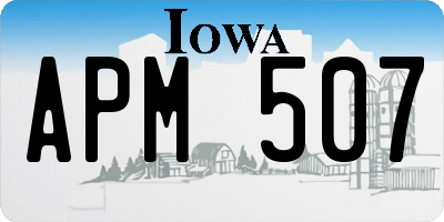IA license plate APM507
