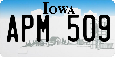 IA license plate APM509