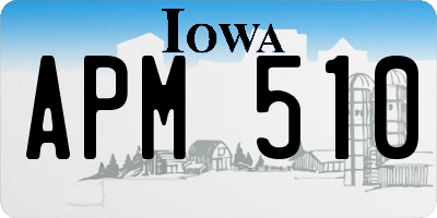 IA license plate APM510