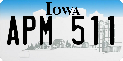 IA license plate APM511