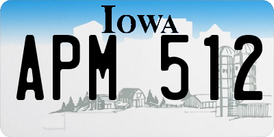 IA license plate APM512
