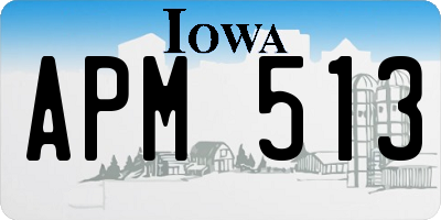 IA license plate APM513