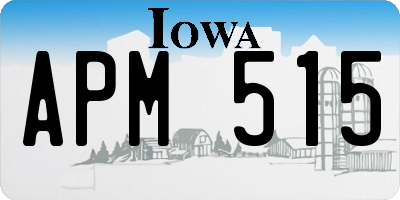 IA license plate APM515
