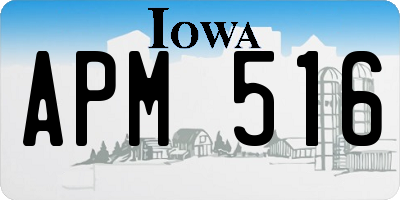 IA license plate APM516