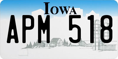IA license plate APM518