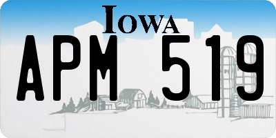 IA license plate APM519