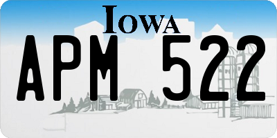 IA license plate APM522