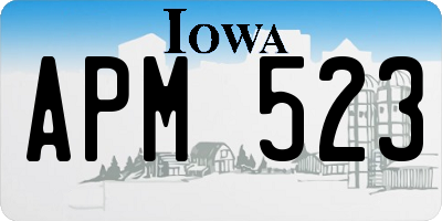 IA license plate APM523
