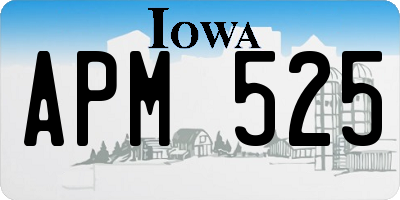IA license plate APM525