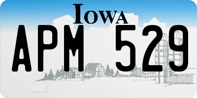 IA license plate APM529