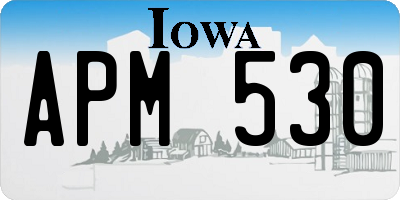 IA license plate APM530