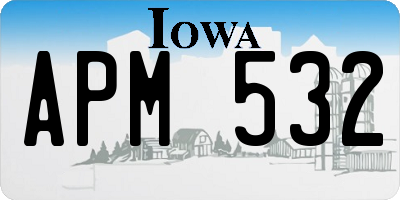 IA license plate APM532