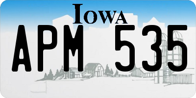IA license plate APM535