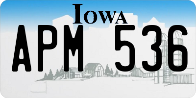 IA license plate APM536