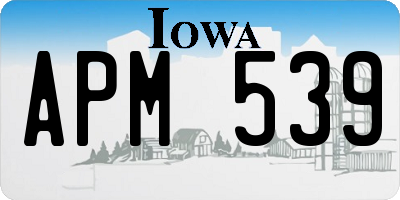 IA license plate APM539