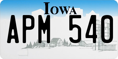IA license plate APM540