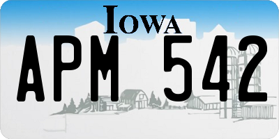 IA license plate APM542
