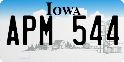 IA license plate APM544