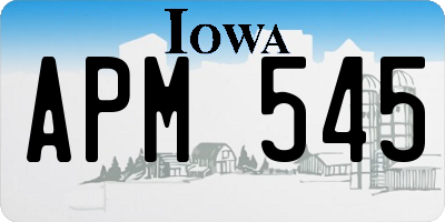 IA license plate APM545