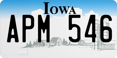 IA license plate APM546
