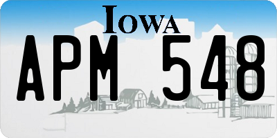 IA license plate APM548