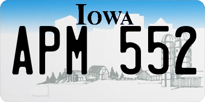 IA license plate APM552