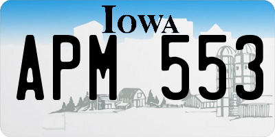 IA license plate APM553
