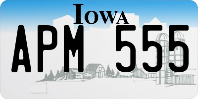 IA license plate APM555