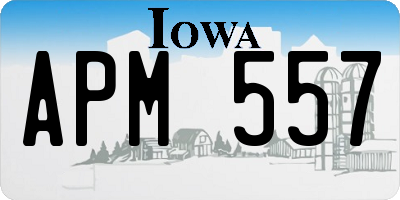 IA license plate APM557