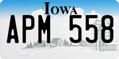 IA license plate APM558