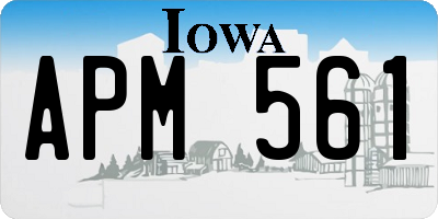 IA license plate APM561