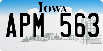 IA license plate APM563