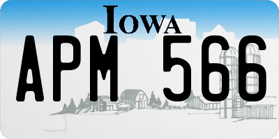 IA license plate APM566