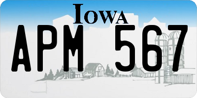 IA license plate APM567