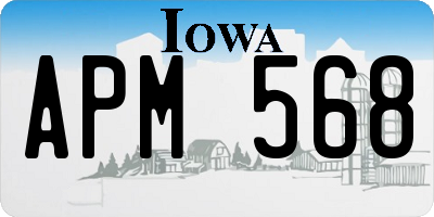 IA license plate APM568