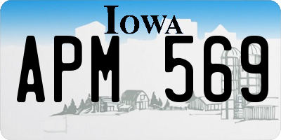 IA license plate APM569