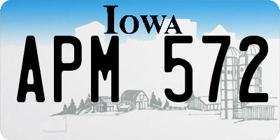 IA license plate APM572